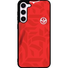 Samsung Galaxy S23+ Case Hülle - Silikon schwarz Tunesien 2022 personalisierbares Fussballtrikot
