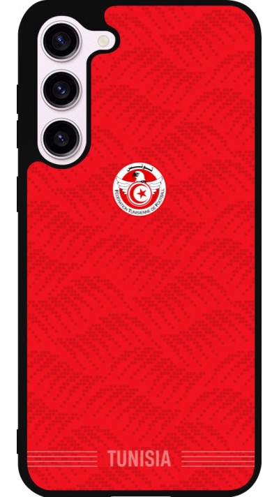 Coque Samsung Galaxy S23+ - Silicone rigide noir Maillot de football Tunisie 2026 personnalisable