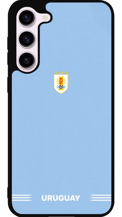 Coque Samsung Galaxy S23+ - Silicone rigide noir Maillot de football Uruguay 2026 personnalisable