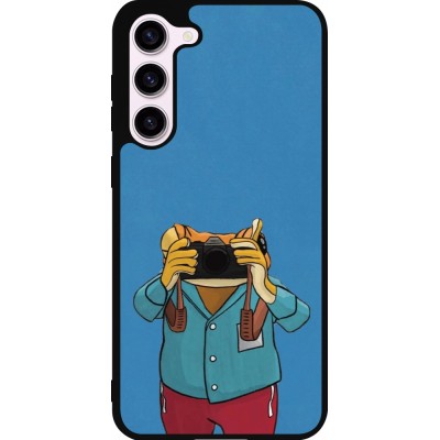 Coque Samsung Galaxy S23+ - Silicone rigide noir Frog with camera DTMF
