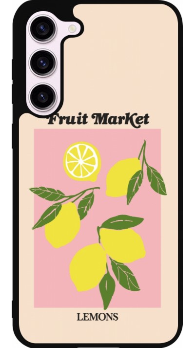 Coque Samsung Galaxy S23+ - Silicone rigide noir Fruit market lemons 2026