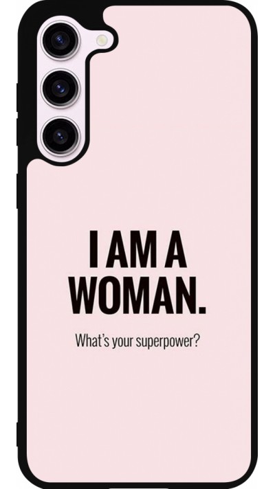 Samsung Galaxy S23+ Case Hülle - Silikon schwarz I am a woman