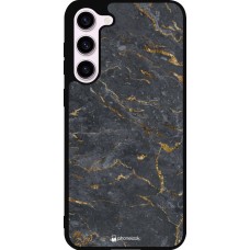 Samsung Galaxy S23+ Case Hülle - Silikon schwarz Grey Gold Marble
