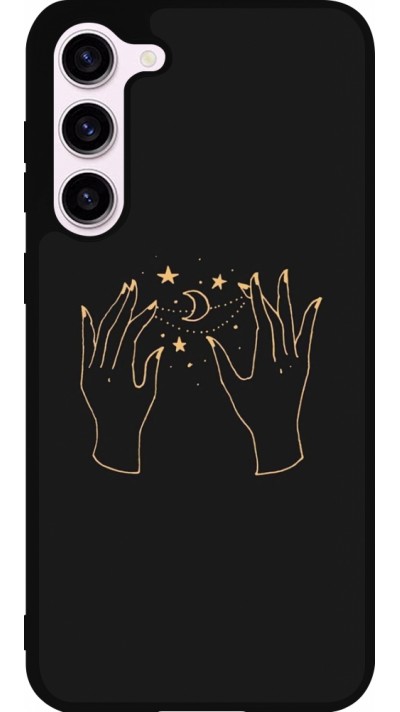 Samsung Galaxy S23+ Case Hülle - Silikon schwarz Grey magic hands