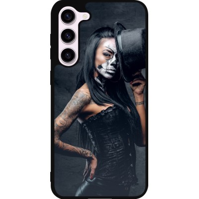 Samsung Galaxy S23+ Case Hülle - Silikon schwarz Halloween 22 Tattooed Girl