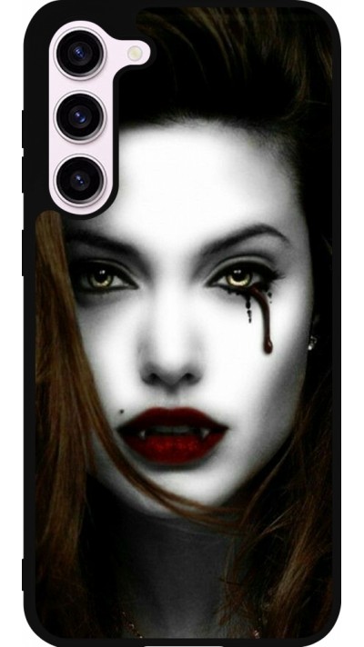 Coque Samsung Galaxy S23+ - Silicone rigide noir Halloween 2023 gothic vampire