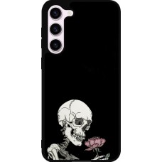 Samsung Galaxy S23+ Case Hülle - Silikon schwarz Halloween 2023 rose and skeleton