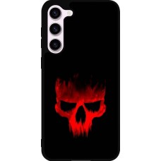 Samsung Galaxy S23+ Case Hülle - Silikon schwarz Halloween 2023 scary skull