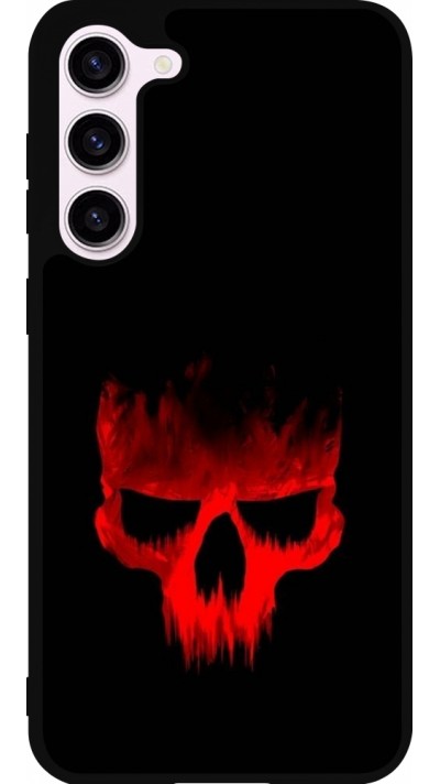 Samsung Galaxy S23+ Case Hülle - Silikon schwarz Halloween 2023 scary skull