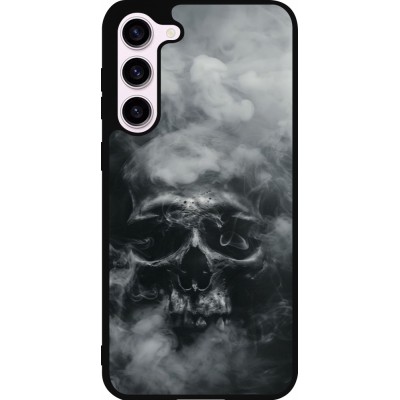 Coque Samsung Galaxy S23+ - Silicone rigide noir Halloween 2024 smoky skull
