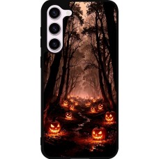 Coque Samsung Galaxy S23+ - Silicone rigide noir Halloween 2025 Road of Terrifying Pumpkins