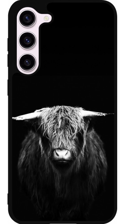 Coque Samsung Galaxy S23+ - Silicone rigide noir Highland calf black