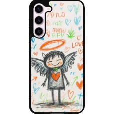 Samsung Galaxy S23+ Case Hülle - Silikon schwarz Little Angel Sketch Love