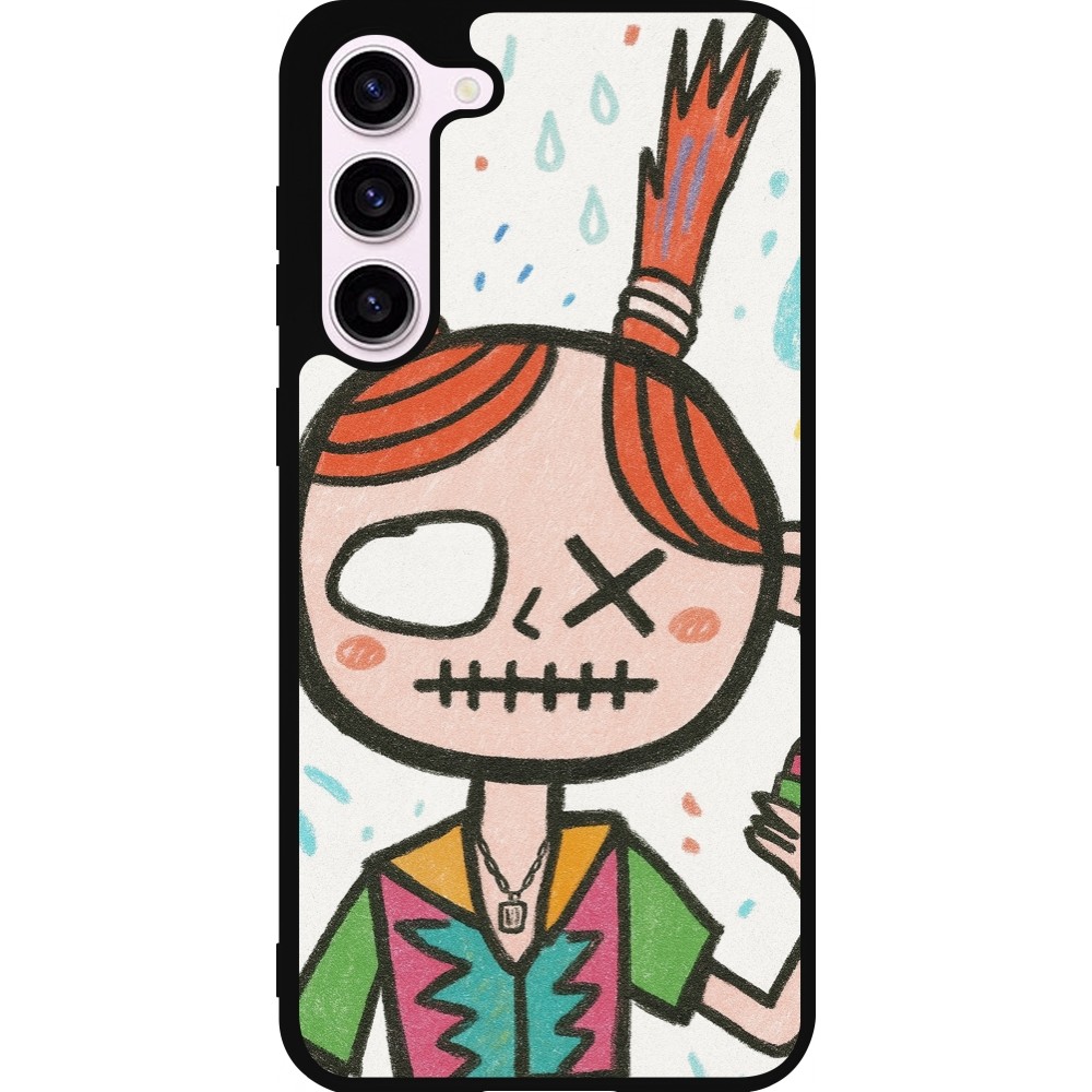 Samsung Galaxy S23+ Case Hülle - Silikon schwarz Little Girl Sketch