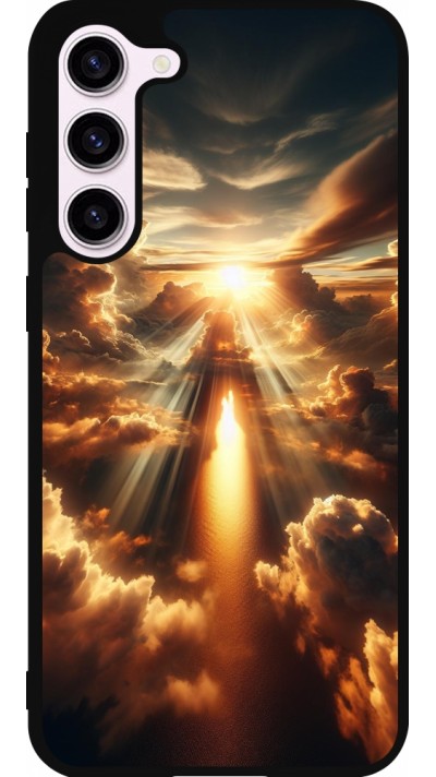 Coque Samsung Galaxy S23+ - Silicone rigide noir Lueur Céleste Zenith
