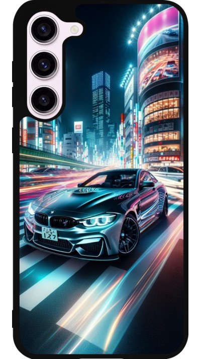 Coque Samsung Galaxy S23+ - Silicone rigide noir BMW M4 Tokyo Night