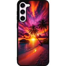 Samsung Galaxy S23+ Case Hülle - Silikon schwarz Malediven Abenddämmerung Glückseligkeit