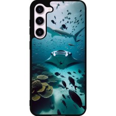 Samsung Galaxy S23+ Case Hülle - Silikon schwarz Manta Lagune Reinigung