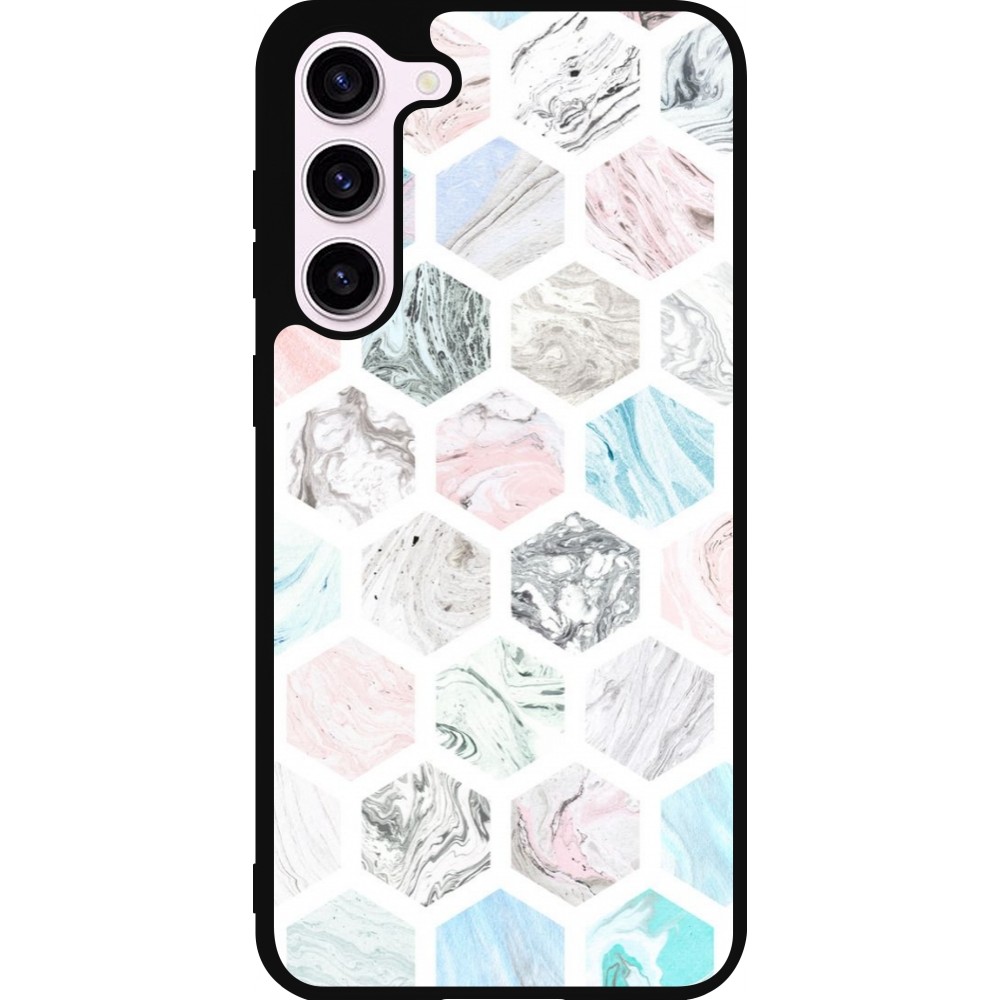 Samsung Galaxy S23+ Case Hülle - Silikon schwarz Marble Everything