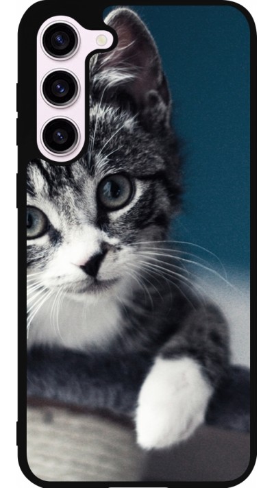 Coque Samsung Galaxy S23+ - Silicone rigide noir Meow 23