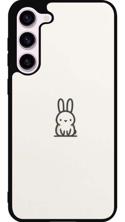 Coque Samsung Galaxy S23+ - Silicone rigide noir Minimal bunny cutie
