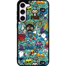 Coque Samsung Galaxy S23+ - Silicone rigide noir Mixed Cartoons Turquoise