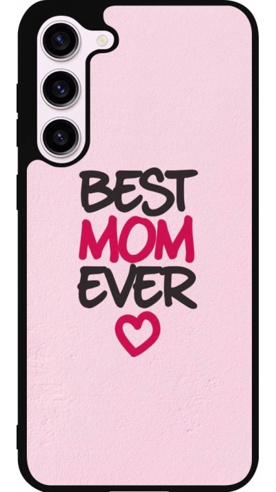 Coque Samsung Galaxy S23+ - Silicone rigide noir Mom 2023 best Mom ever pink