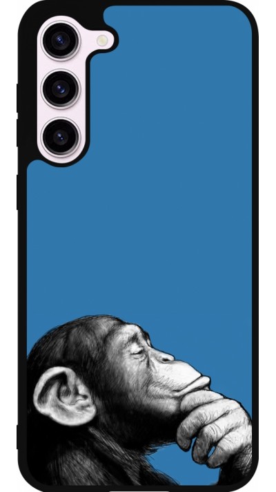 Coque Samsung Galaxy S23+ - Silicone rigide noir Monkey Pop Art