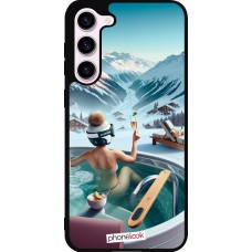 Coque Samsung Galaxy S23+ - Silicone rigide noir Montagne Glamour Jacuzzi