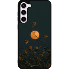 Coque Samsung Galaxy S23+ - Silicone rigide noir Moon Flowers
