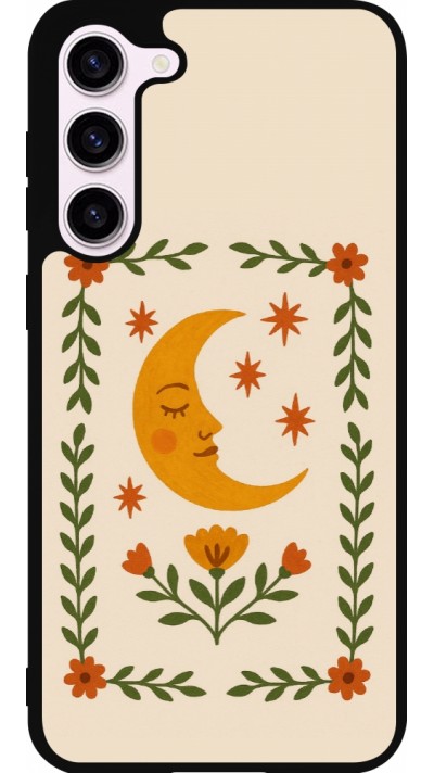 Coque Samsung Galaxy S23+ - Silicone rigide noir Half moon stamp 2026
