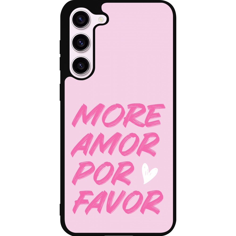 Samsung Galaxy S23+ Case Hülle - Silikon schwarz More amor porfavor