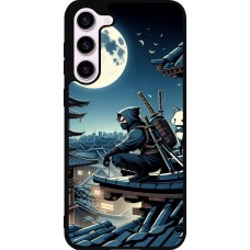 Coque Samsung Galaxy S23+ - Silicone rigide noir Ninja sous la lune
