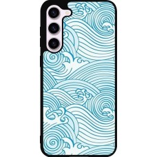 Coque Samsung Galaxy S23+ - Silicone rigide noir Ocean Waves