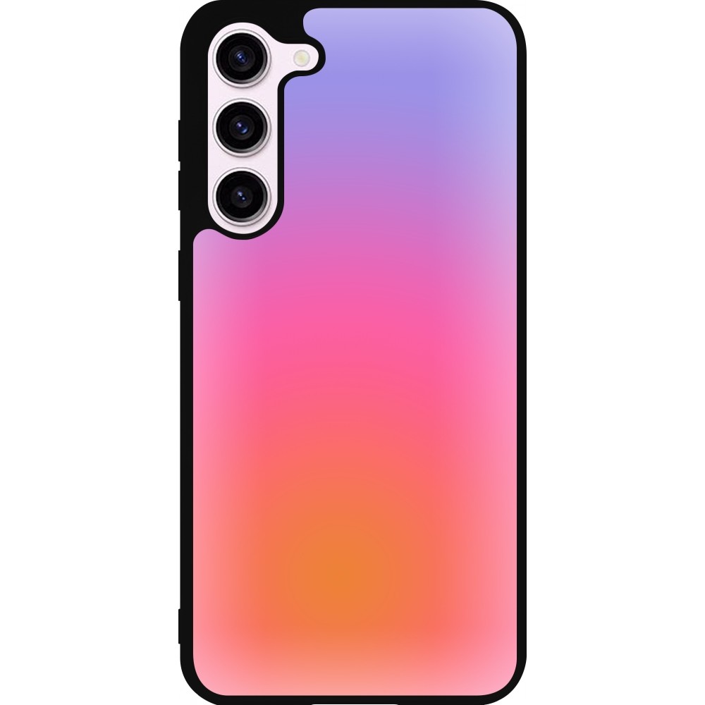 Samsung Galaxy S23+ Case Hülle - Silikon schwarz Orange Pink Blue Gradient