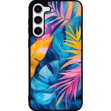 Coque Samsung Galaxy S23+ - Silicone rigide noir Palms Blue