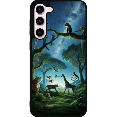 Samsung Galaxy S23+ Case Hülle - Silikon schwarz Paradies der exotischen Tiere
