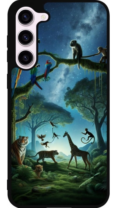 Samsung Galaxy S23+ Case Hülle - Silikon schwarz Paradies der exotischen Tiere