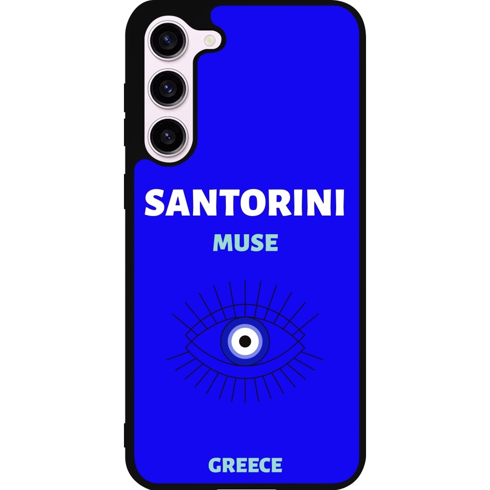 Samsung Galaxy S23+ Case Hülle - Silikon schwarz Pop Summer Destination Santorini