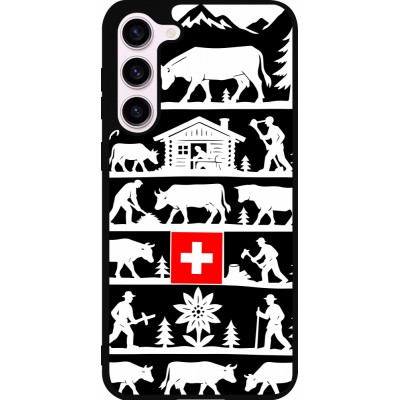Coque Samsung Galaxy S23+ - Silicone rigide noir Poya Suisse 1 noir