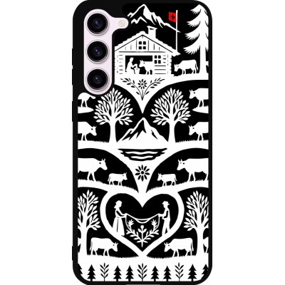 Coque Samsung Galaxy S23+ - Silicone rigide noir Poya Suisse 2 noir