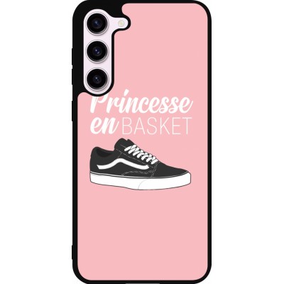 Coque Samsung Galaxy S23+ - Silicone rigide noir princesse en basket