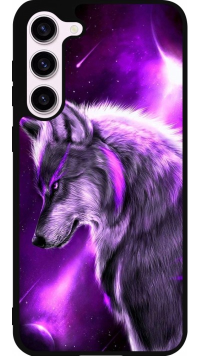 Samsung Galaxy S23+ Case Hülle - Silikon schwarz Purple Sky Wolf