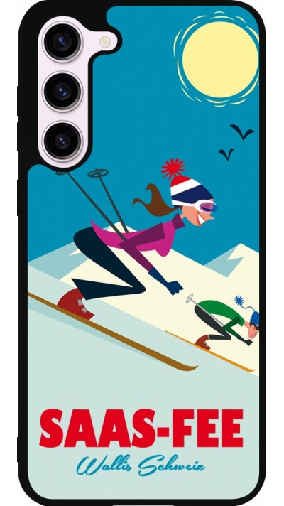 Samsung Galaxy S23+ Case Hülle - Silikon schwarz Saas-Fee Ski Downhill