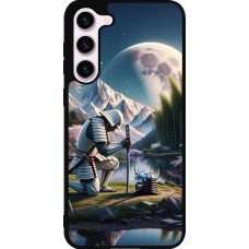 Samsung Galaxy S23+ Case Hülle - Silikon schwarz Samurai Katana Mond