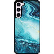 Coque Samsung Galaxy S23+ - Silicone rigide noir Sea Foam Blue