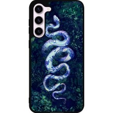 Coque Samsung Galaxy S23+ - Silicone rigide noir Serpent Blue Anaconda