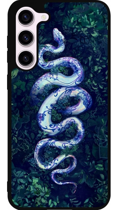 Samsung Galaxy S23+ Case Hülle - Silikon schwarz Snake Blue Anaconda