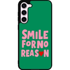 Coque Samsung Galaxy S23+ - Silicone rigide noir Smile for no reason 2026