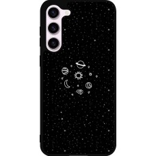 Samsung Galaxy S23+ Case Hülle - Silikon schwarz Space Doodle